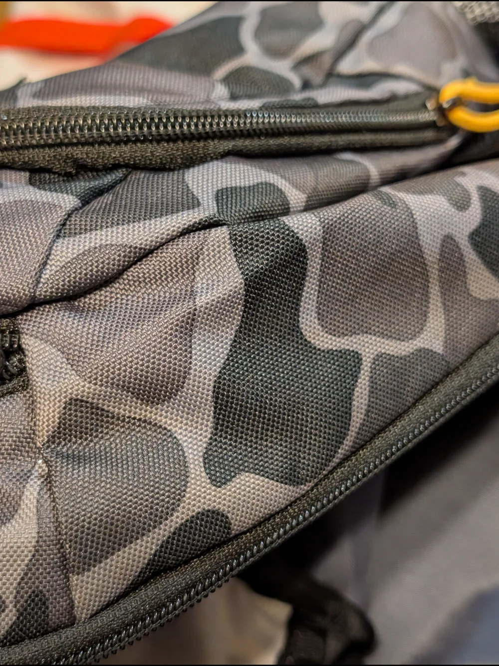 adidas Kid's Gray Camo Backpack with Yellow Logo